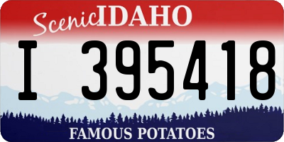 ID license plate I395418