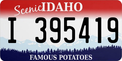 ID license plate I395419