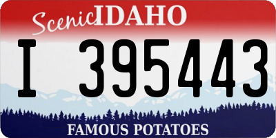 ID license plate I395443