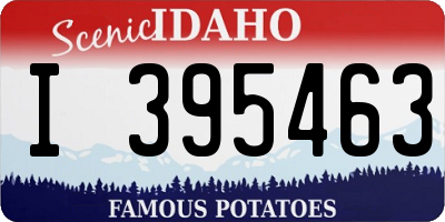 ID license plate I395463