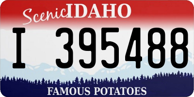 ID license plate I395488