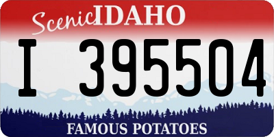 ID license plate I395504