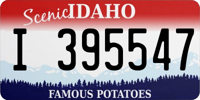 ID license plate I395547