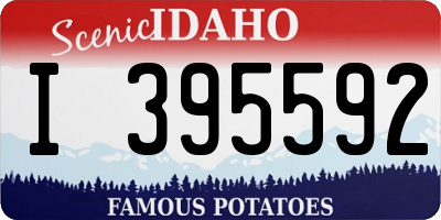 ID license plate I395592