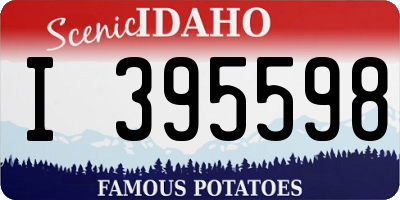 ID license plate I395598