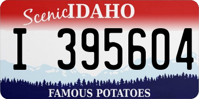 ID license plate I395604