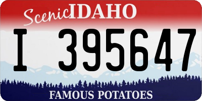 ID license plate I395647