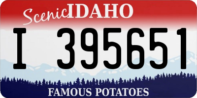 ID license plate I395651