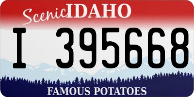 ID license plate I395668