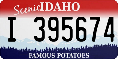 ID license plate I395674
