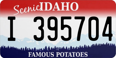 ID license plate I395704