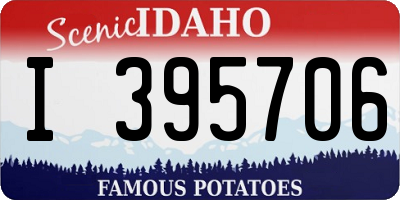 ID license plate I395706