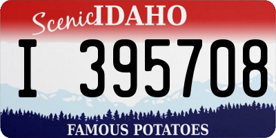ID license plate I395708