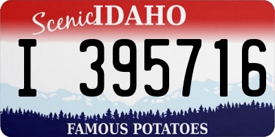ID license plate I395716