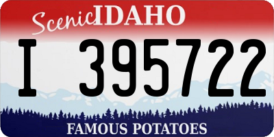 ID license plate I395722