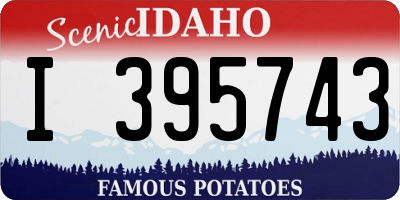 ID license plate I395743