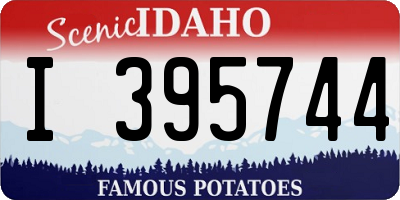 ID license plate I395744
