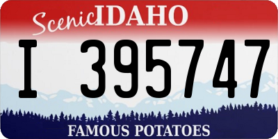 ID license plate I395747