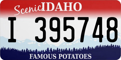 ID license plate I395748