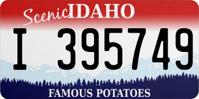 ID license plate I395749