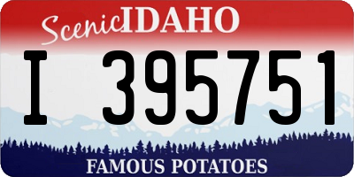 ID license plate I395751