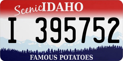 ID license plate I395752