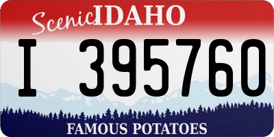 ID license plate I395760