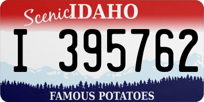 ID license plate I395762