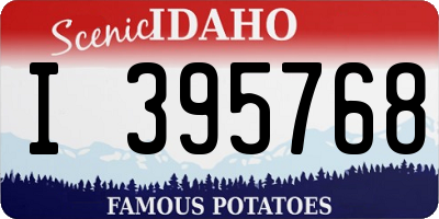 ID license plate I395768