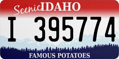 ID license plate I395774