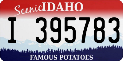ID license plate I395783