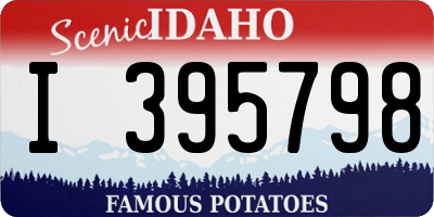 ID license plate I395798