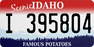 ID license plate I395804