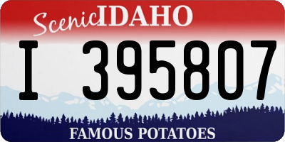 ID license plate I395807