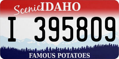 ID license plate I395809