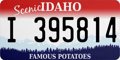 ID license plate I395814