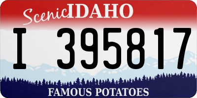 ID license plate I395817