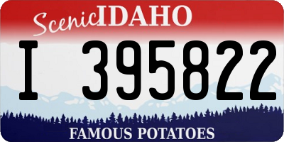 ID license plate I395822
