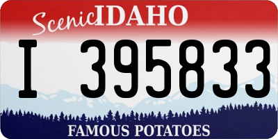 ID license plate I395833