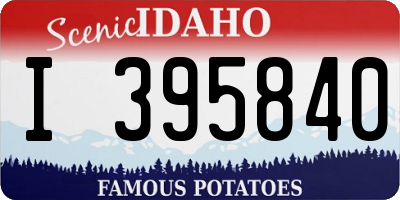 ID license plate I395840