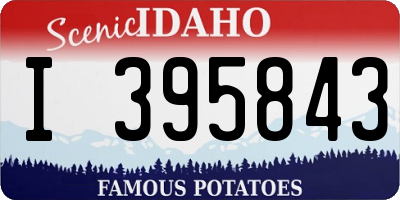 ID license plate I395843