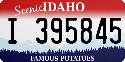 ID license plate I395845