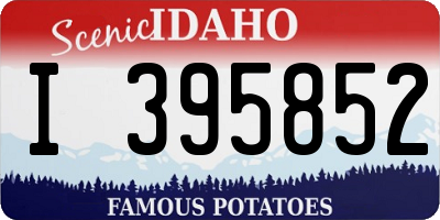 ID license plate I395852