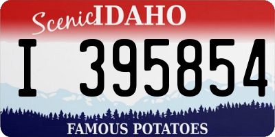 ID license plate I395854