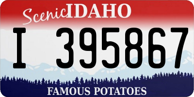 ID license plate I395867