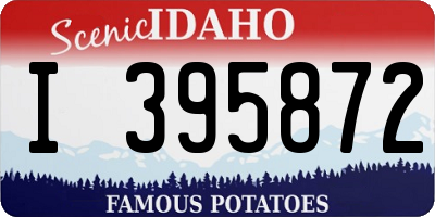 ID license plate I395872