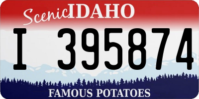 ID license plate I395874