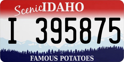 ID license plate I395875