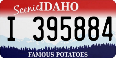 ID license plate I395884