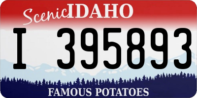 ID license plate I395893